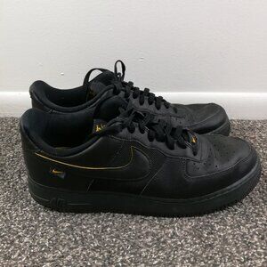 Nike Air Force 1 '07 Black University Gold Sneakers Mens Size 13